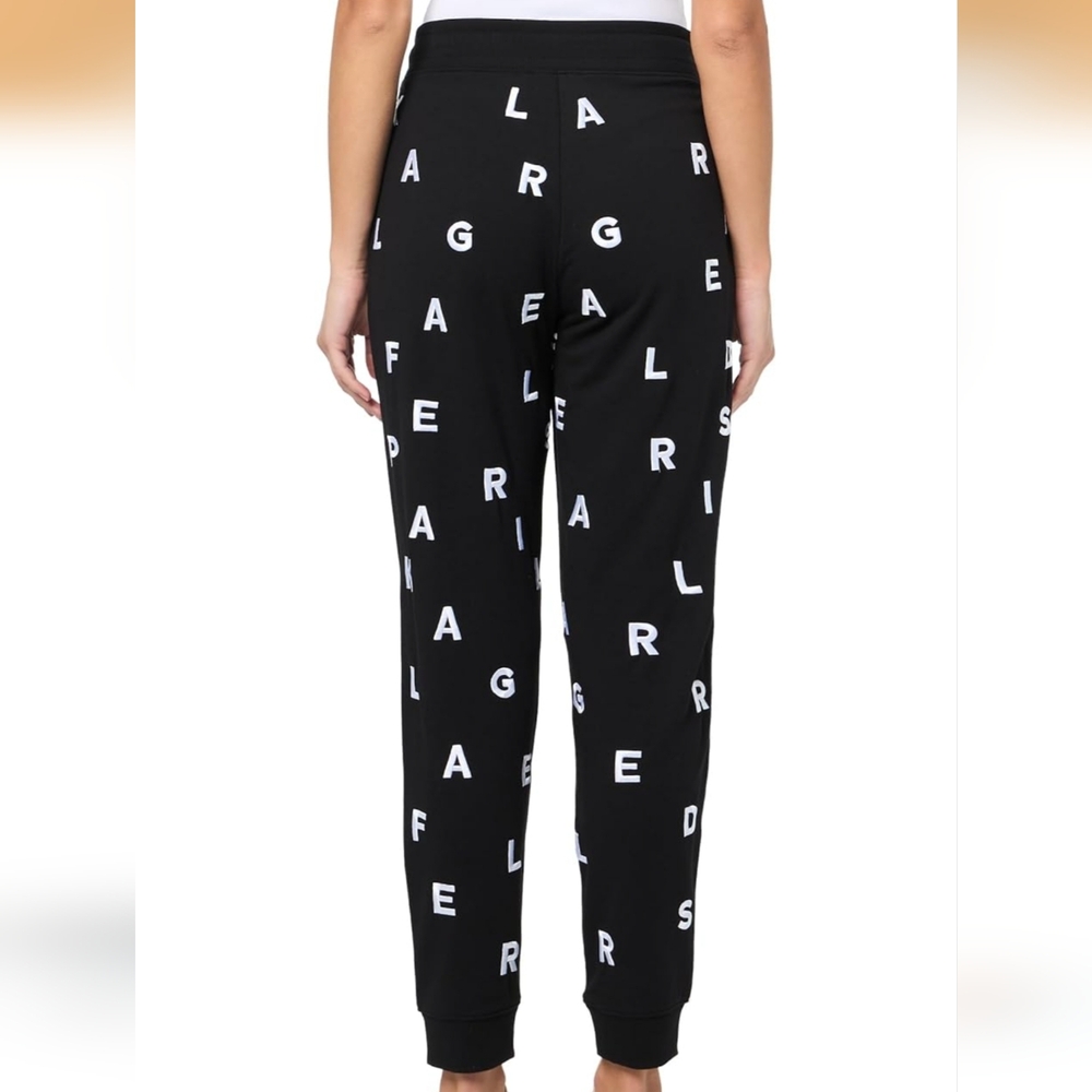 Karl Lagerfeld Womens Straight Leg Athleisure French Terry Jogger Pants Large - Picture 2 of 3